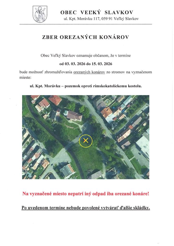 Zber orezaných konárov